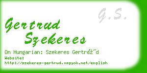 gertrud szekeres business card